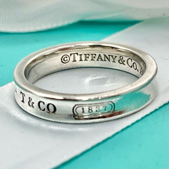 Tiffany & Co 1837 Ring - Narrow - Sz 6.75 - 925 Silver - Picture 16 of 16